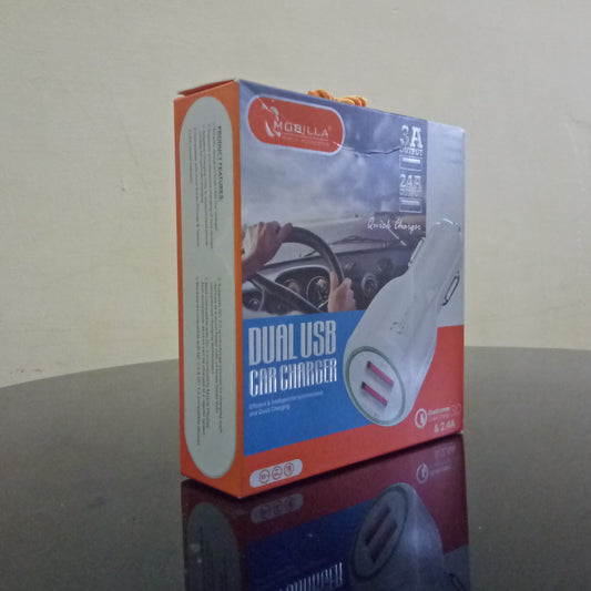 Mobilla MB54ACC01 Dual USB Car Charger 3A Output + 2.4A Output