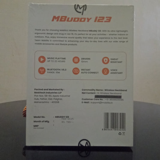 Mobilla MBUDDY 123 Bluetooth Neckband