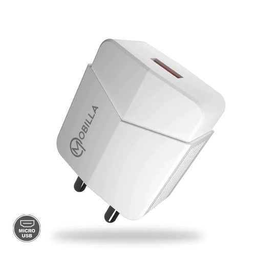 Mobilla MCHARGE 214M 2.1A Micro USB Charger with Data Cable