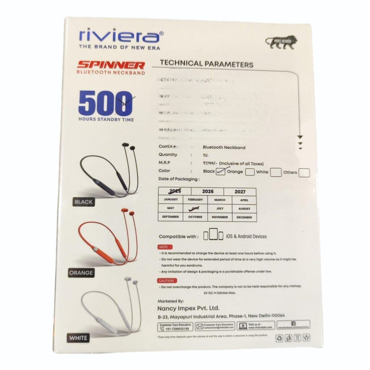 Riviera SPINNER Bluetooth Neckband
