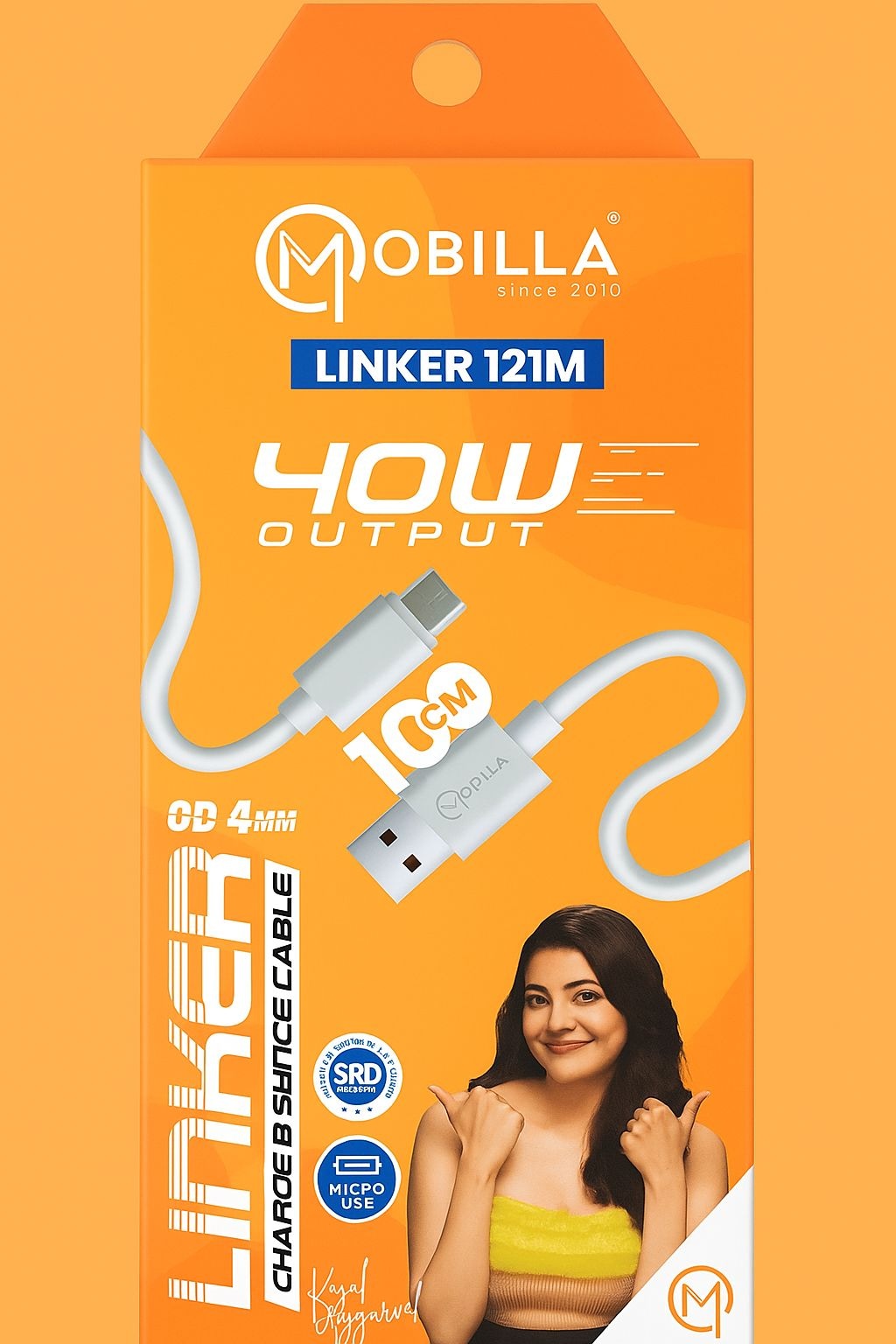 Mobilla LINKER121M 40W Micro USB Cable