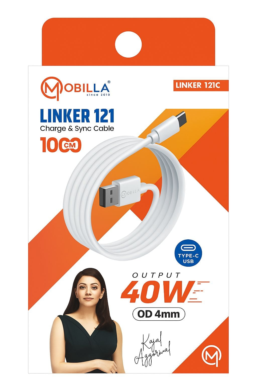 Mobilla LINKER121C 40W TypeC USB Cable