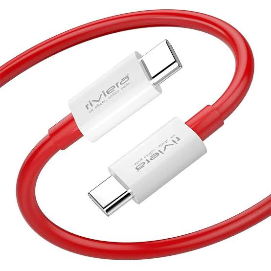 Riviera 85W Super Fast 6Amp "PD" Charging Cable Red Plus Type-C to Type-C